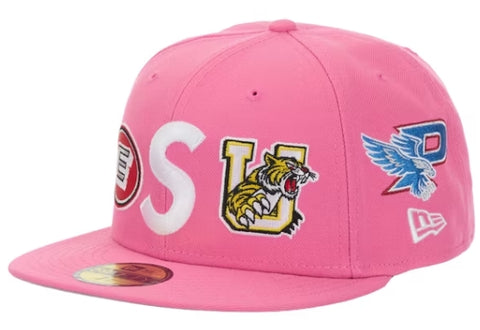 Supreme Mascots S Logo New Era 59Fifty Fitted Cap Pink