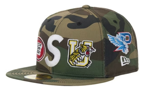 Supreme Mascots S Logo New Era 59Fifty Fitted Cap Woodland Camo