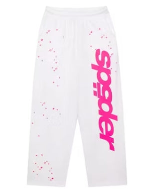 Sp5der Fractured Wide Logo Wide Leg Sweatpant