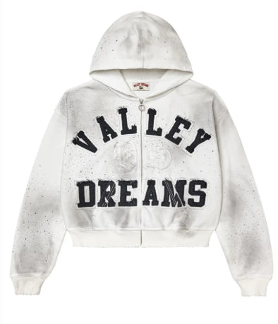VALE FOREVER CLASSICO ZIP UP HOODIE WHITE