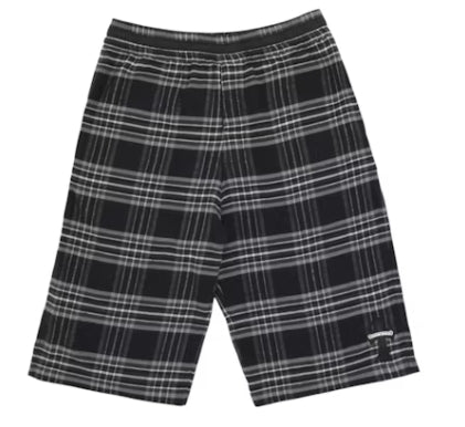 Chrome Hearts After School Cross Patch Flannel Shorts Grey