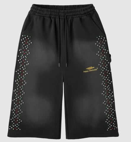 HMDD Crystal 3/4 Shorts Black