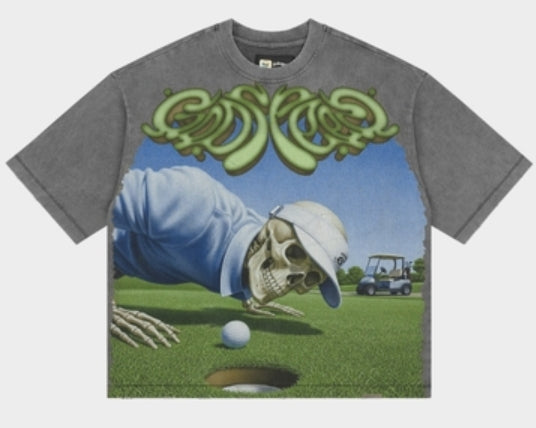 Godspeed Green Reaper T-Shirt Grey Wash