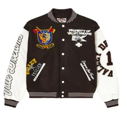 VALE FOREVER ALUMNI VARSITY JACKET BROWN