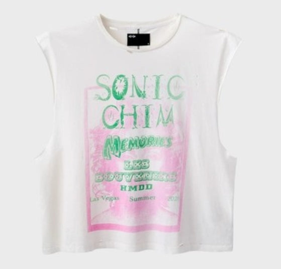 HMDD Adults Only Cut Off Tee White