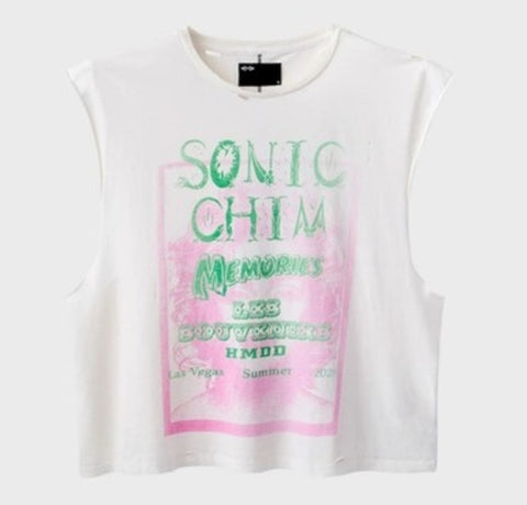 HMDD Adults Only Cut Off Tee White
