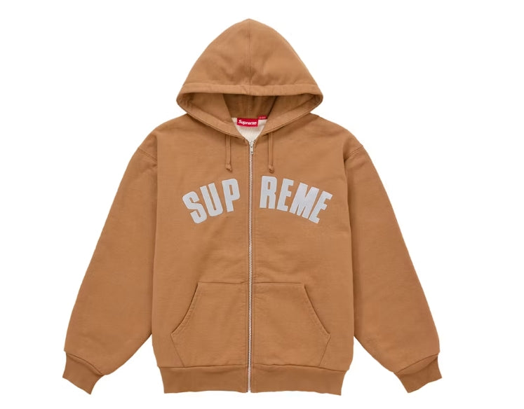 Supreme Arc Thermal Lined Zip Up Hooded Sweatshirt FW26 Brown