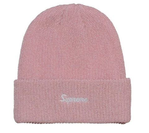 Supreme Loose Gauge Beanie Pink
