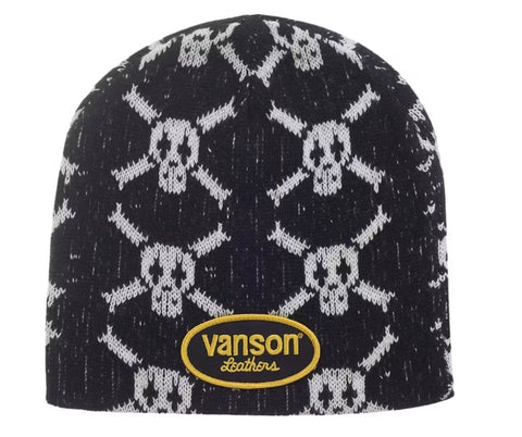 Supreme Vanson Leathers Skull Beanie Black