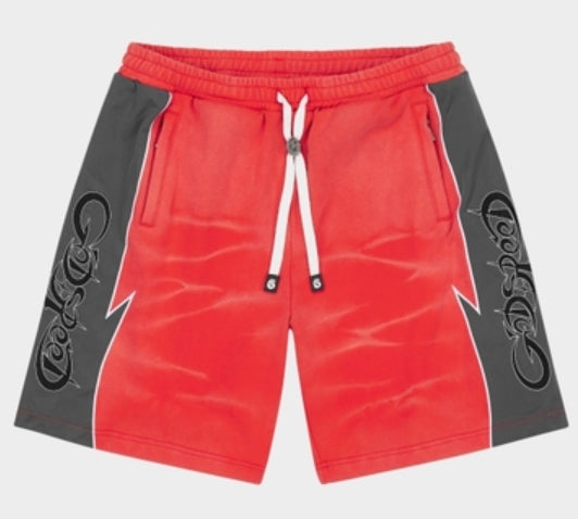 Godspeed Halftime Shorts V2 Red Acid Wash