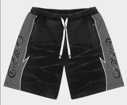 Godspeed Halftime Shorts V2 Black Acid Wash