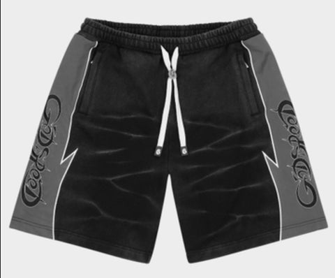 Godspeed Halftime Shorts V2 Black Acid Wash
