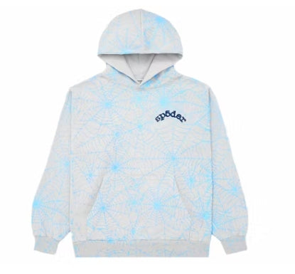 Sp5der AOP Web Hoodie Heather Grey
