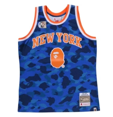 BAPE x Mitchell & Ness NBA New York Knicks Swingman Jersey Blue
