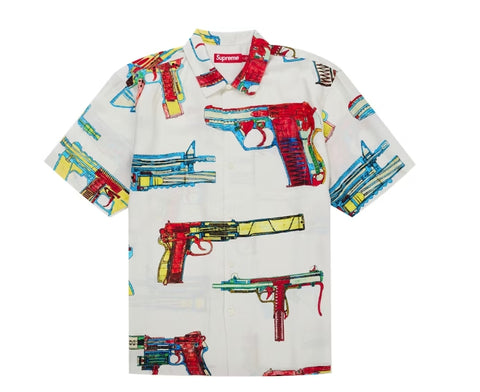 Supreme Guns Silk S/S Shirt White