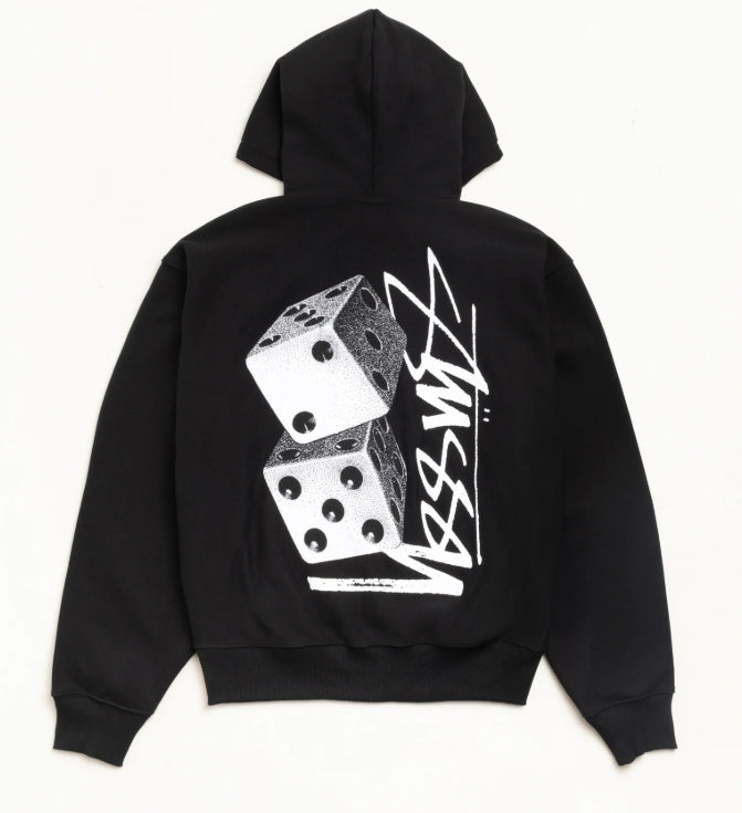 Stussy Tall Dice Zip Hoodie Black