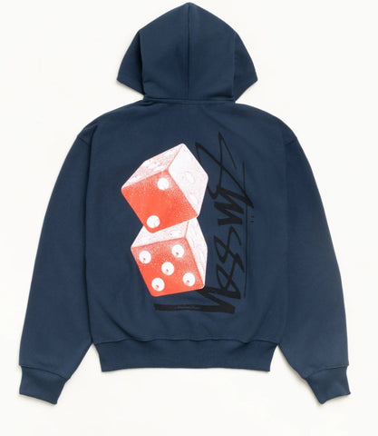 Stussy Tall Dice Zip Hoodie Navy