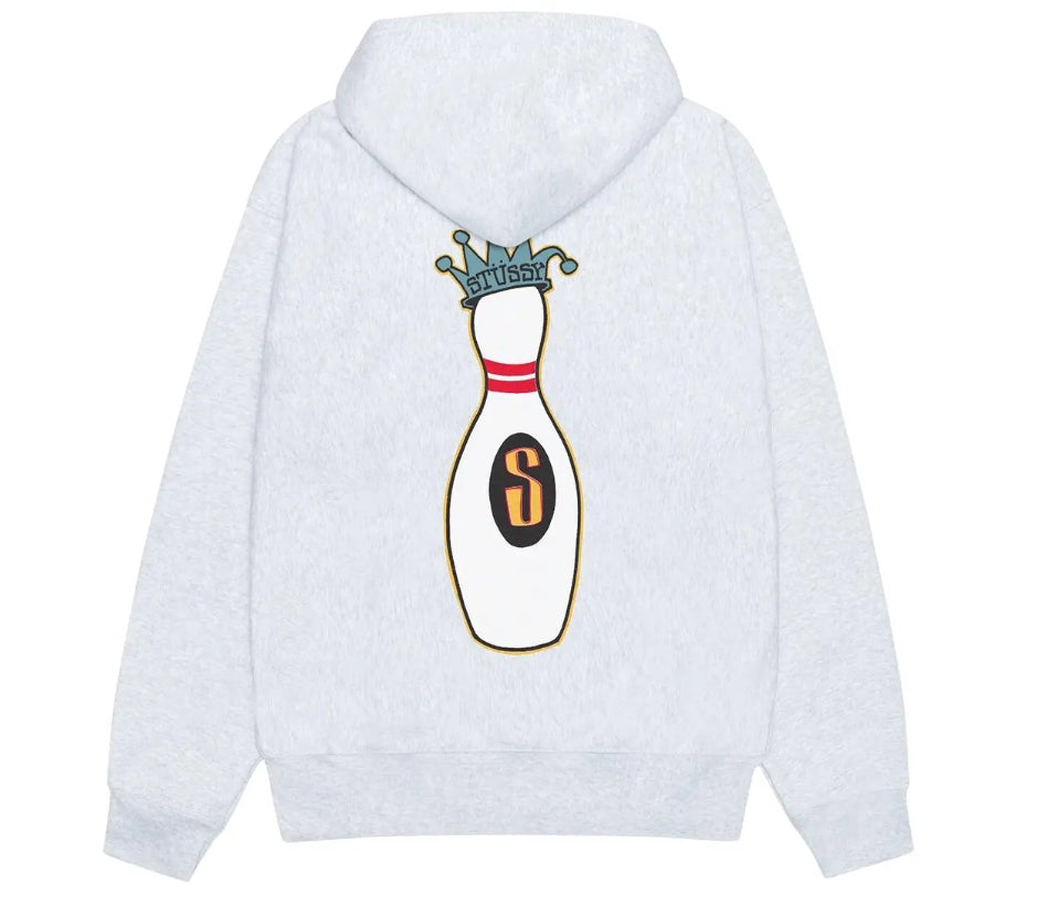 Stussy Kingpin Zip Hoodie Ash Heather