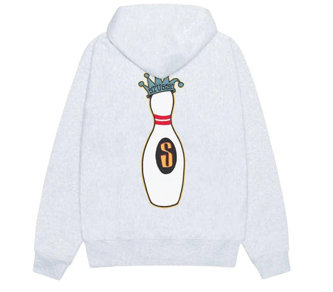 Stussy Kingpin Zip Hoodie Ash Heather