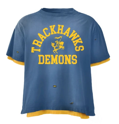 Bravest Studios Blue Trackhawk Double-Layer Vintage Tee