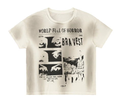 Bravest Studios Horrors Vintage Tee White
