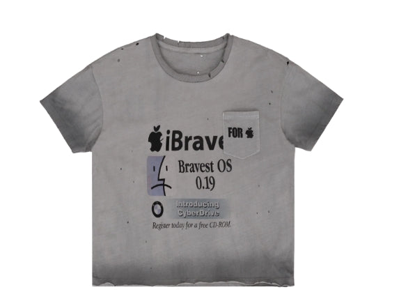 Bravest Studios Grey iBrave Vintage Tee