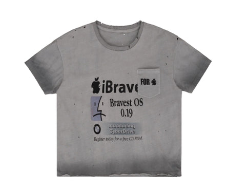 Bravest Studios Grey iBrave Vintage Tee