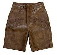 Bottega Desires Leather Shorts Brown