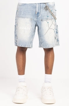 GUAPI Aqua Blue Spider Shorts
