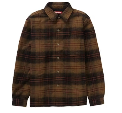 Supreme Line Flannel Snap Shirt Black Pre-Owned