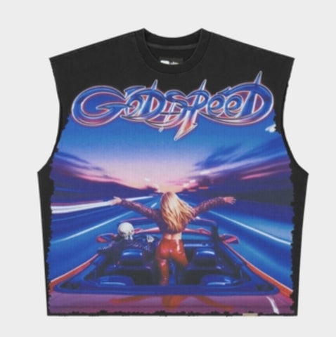 Godspeed FUN Sleeveless T-Shirt Black Wash