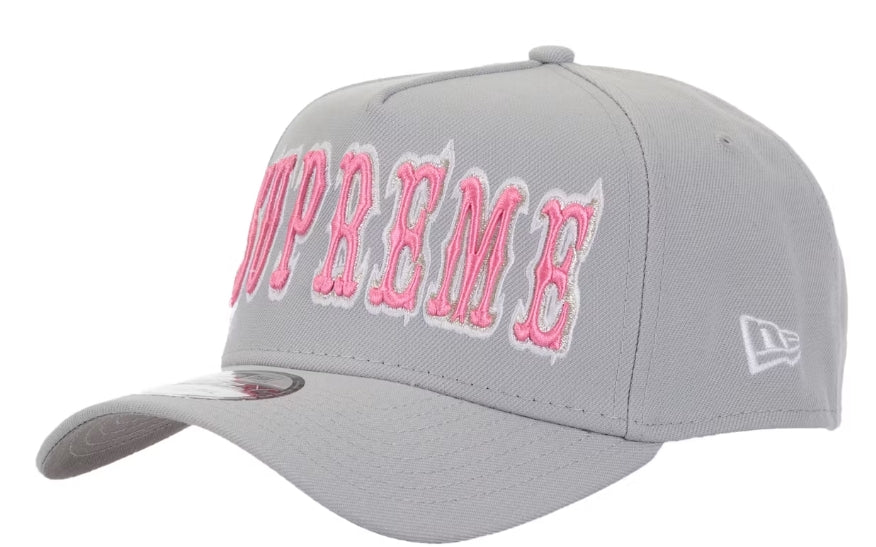 Supreme Gothic Outline Adjustable New Era 59Fifty Fitted Cap Gray
