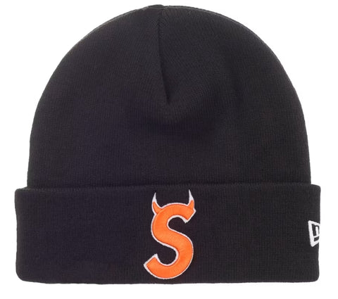 Supreme New Era Devil S Logo Beanie Black