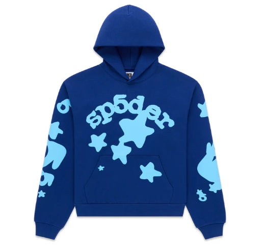 Sp5der Beluga Hoodie Navy Blue