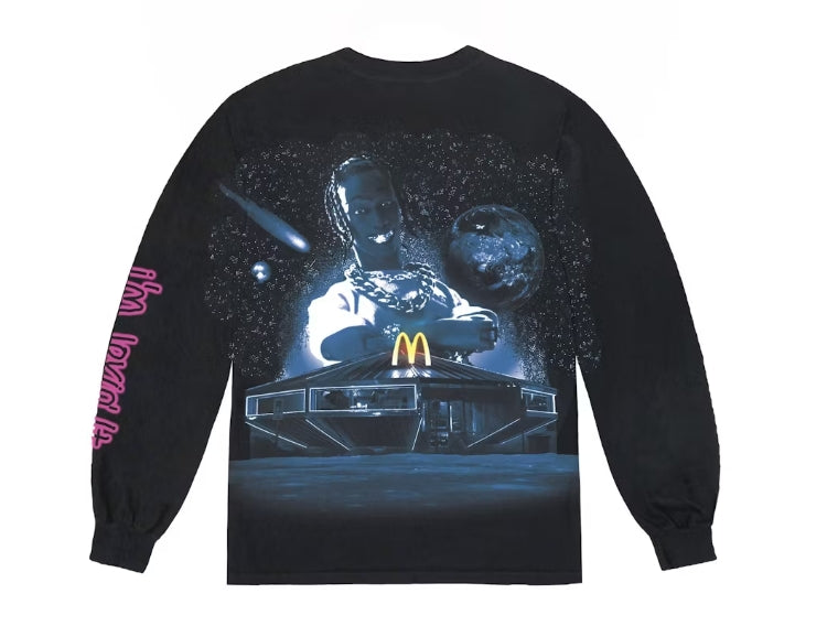 Travis Scott x McDonald's Action Figure Space L/S T-Shirt Black Pre-Owned
