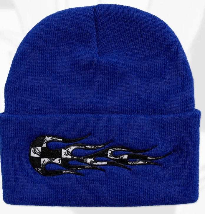 Anti Promo Matty Boy 99 Eyes Flame Beanie Blue