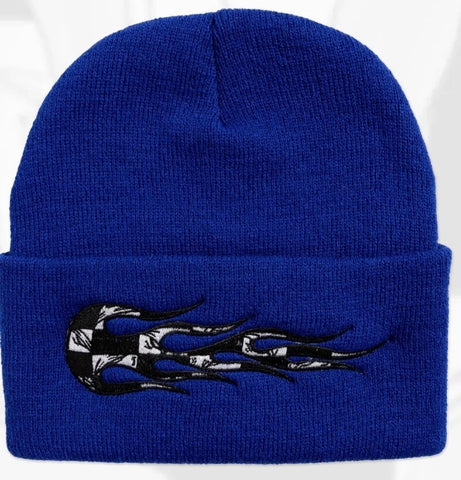Anti Promo Matty Boy 99 Eyes Flame Beanie Blue