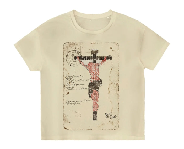 Bravest Studios Cream Jesus Postcard Tee
