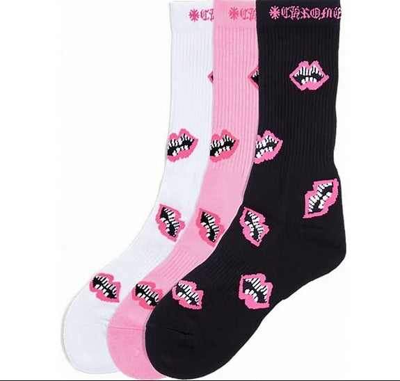Chrome Hearts Matty Boy Pink Chomper Socks