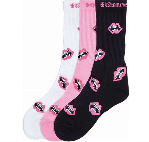 Chrome Hearts Matty Boy Pink Chomper Socks