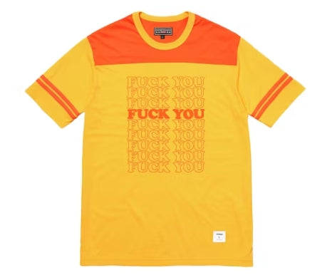 Supreme Hysteric Glamour F*ck You Football Tee Yellow Pre-Owned