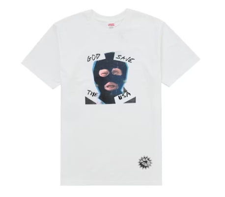 Supreme God Save Us Tee White