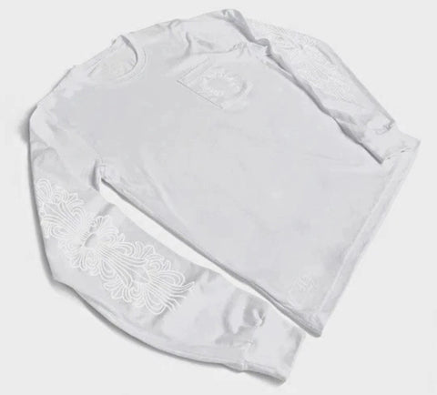 Chrome Hearts White Long Sleeve Pocket Crew