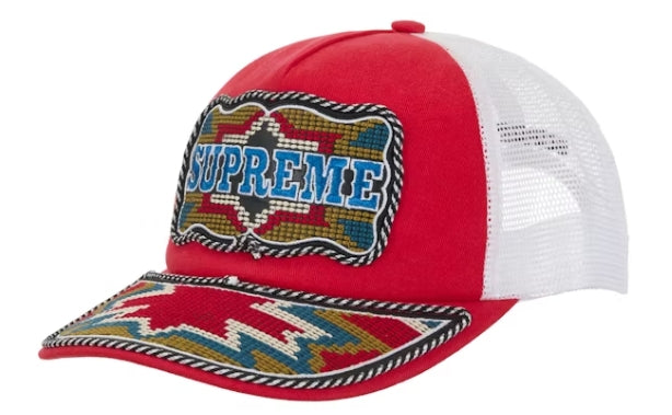 Supreme Western Embroidered Mesh Back 5-Panel Red