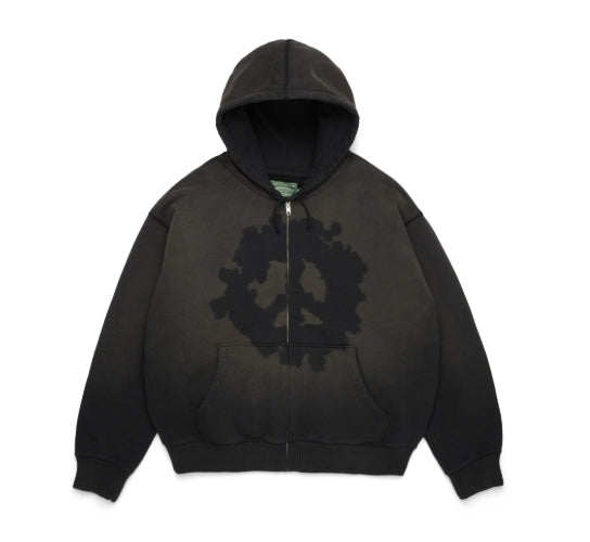 Denim Tears Peace Wreath Knockout Zip Up Black