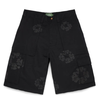 Denim Tears Mono Wreath Cargo Shorts Black