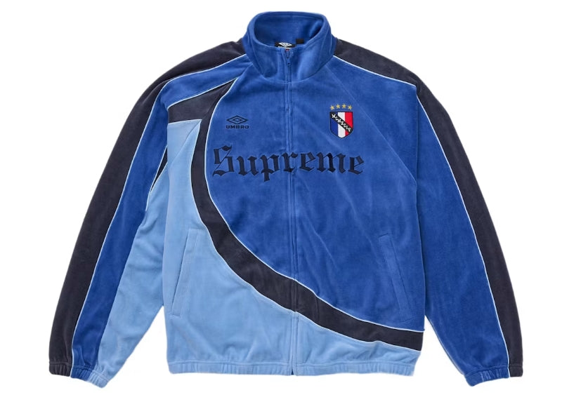 Supreme Umbro Velour Track Jacket Blue