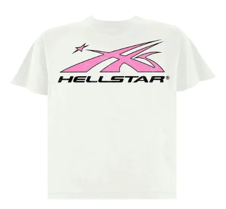 Hellstar Sports Logo White/Pink Tee Pre-Owned