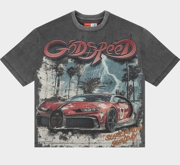 Godspeed Gatti Miami Superrun Grey Wash Tee