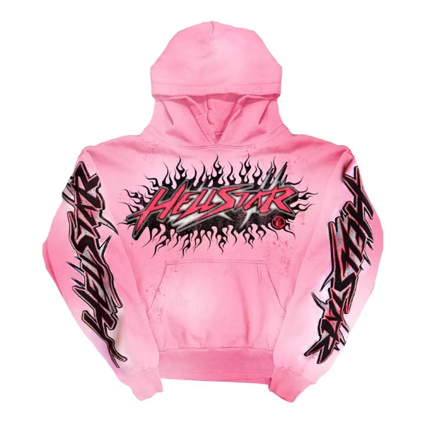 Hellstar Brainwashed Without A Brain Hoodie Pink